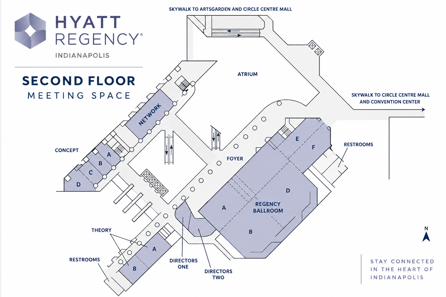 Hyatt Regency Indianapolis Second Floor Meeting Space